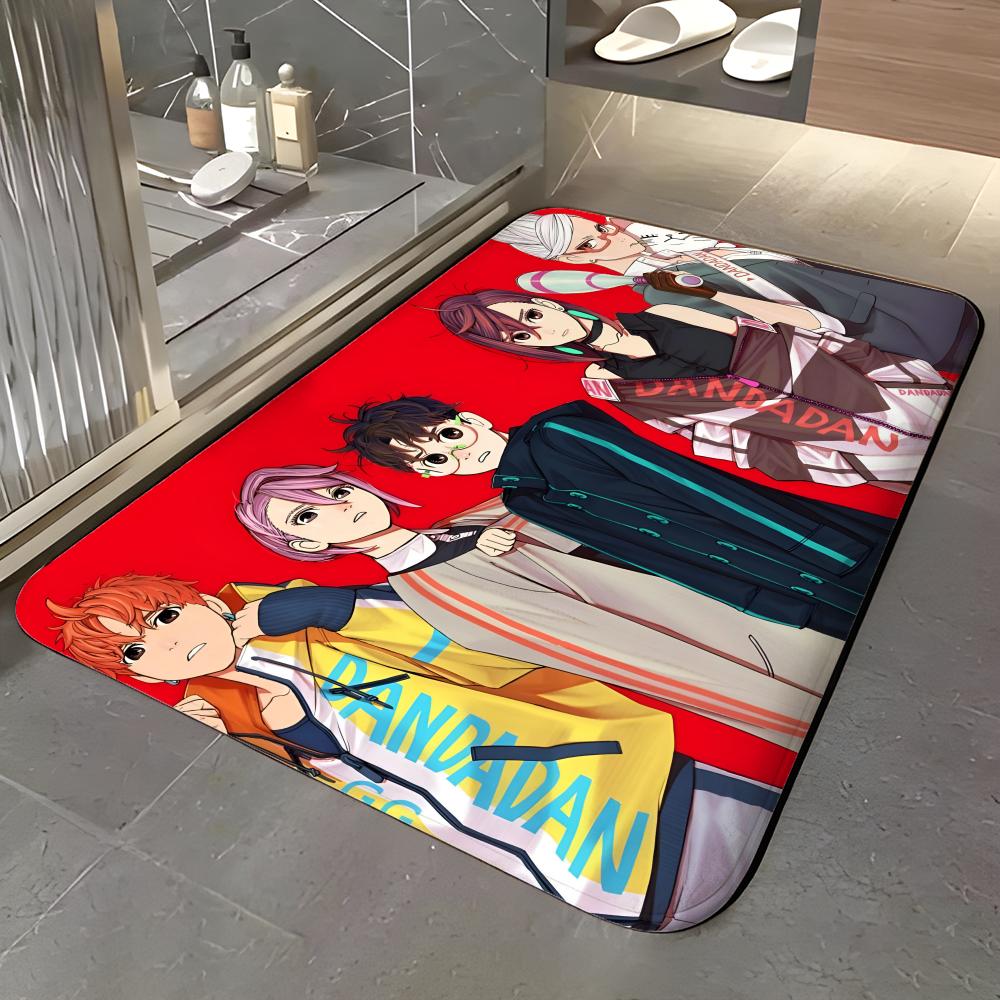Manga D-Dandadan Fußmatte Weiche Flanell Eingangstür-Matte Rutschfest Saugfähig Badezimmer Schlafzimmer Bodenläufer
