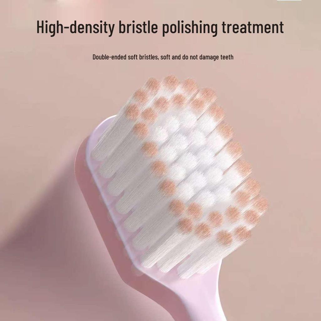 High-Quality Soft Bristle Toothbrush for Adults, Couple Deep Clean, Wide Head, Family Pack
