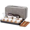 Guochao Travel Tea Set Portable Chinese Style Ink Painting Suet Jade White Porcelain Business Gifts Kuaike Cup
