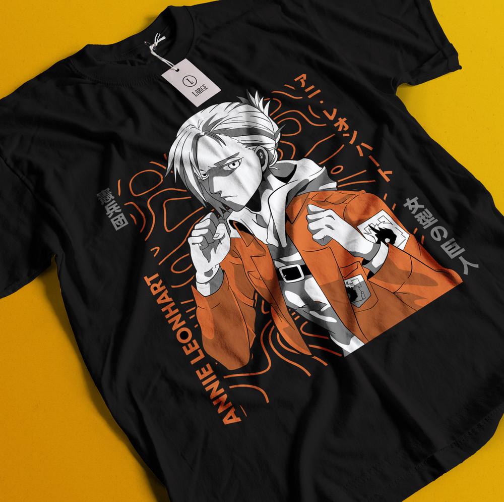 

Футболка Атака Титанов Энни Женская Футболка Леви Футболка АОТ Эрен Микаса Армин Футболка 3XL