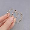 Exaggerated Broken Silver Metal Gold Color Hoop Earrings for Women Simple Hyperbole Geometric Circle Jewelry