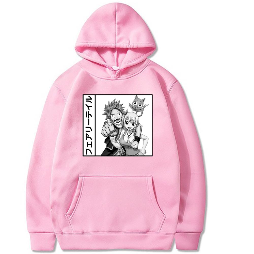 Japanese Anime Fairy Tail Hoodie Sweatshirt Print Unisex Streetwear Hip Hop Style Autumn Winter Fashion Hip Hop Tops Clothes