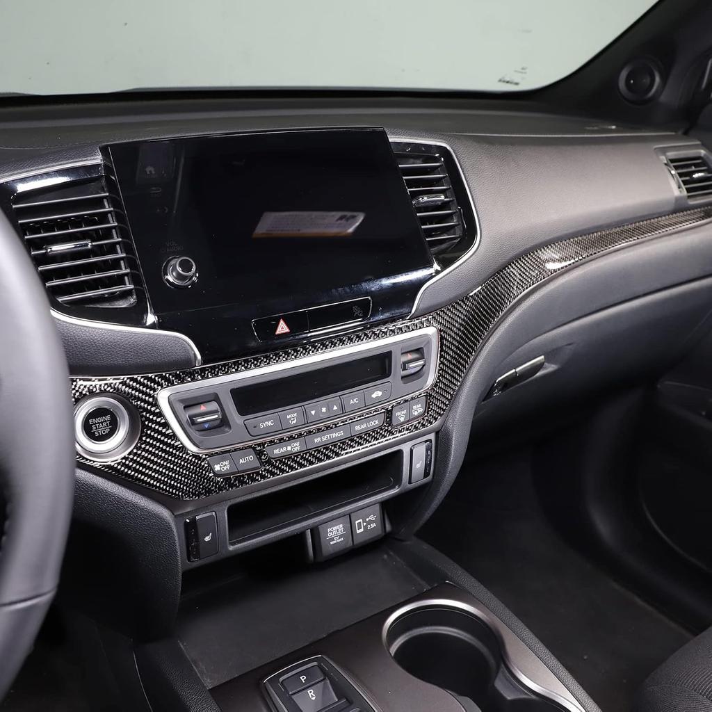 Mittelkonsolen-Panel-Zierleiste für Honda Pilot 2016-2022, Kohlefaser-Automobil-Mittelkonsolen-Abdeckungs-Aufkleber Schutzvorrichtung Innenzubehör