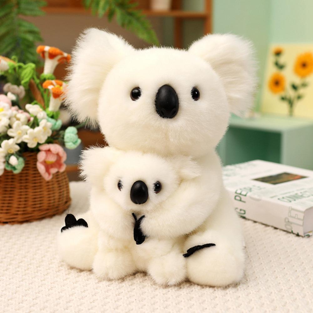 Lovely Australia Koala Furry Koala Bear Fluffty Animal Pillow Dolls Soft Simulation Pendant Keychain For Friend Birthday Gift