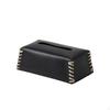 Leather Tissue Box Cover Structured Rectangular Dispenser for Living Room, Bedroom,