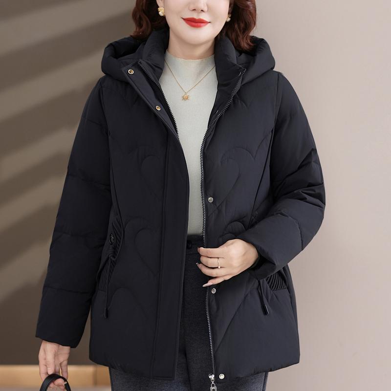 Middle Age Women's Winter Down Jackets Hooded Plus Size Thick Down Coats Woman Outerwears
