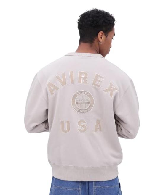 

Толстовка с круглым вырезом и логотипом VARSITY LOGO NYC, толстовка с круглым вырезом и логотипом Varsity, New York 2XL 040, бежевая [Avirex], мужская 783-4232003