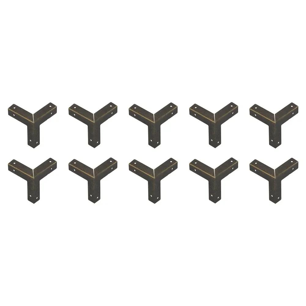 

10 шт. Деревянные Угловые Защитные Накладки для Шкатулок 46*32*32 мм Угловые Защитники для 4 Сторон Шкатулок для Украшений Угловой Защитник для Мебели С Крепежными Аксессуарами бронзовый