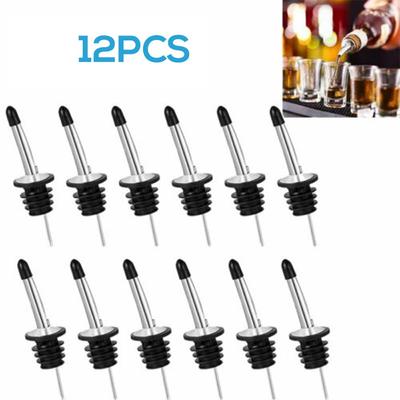 Bottle Pourer Liquor Pourer Dosing Device Pourer Set of 12 Stainless Steel