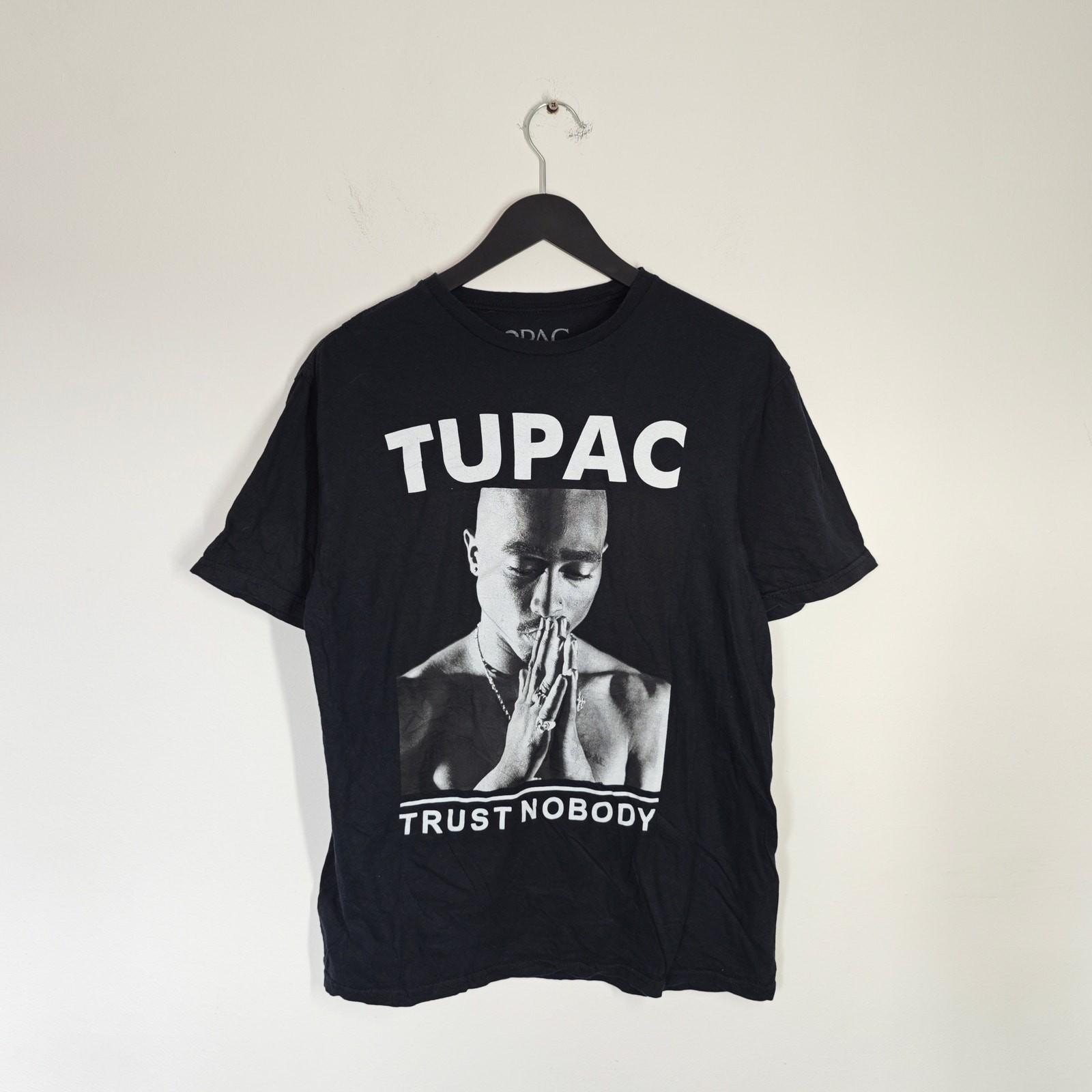 Tupac T-Shirt Trust Nobody Black Mens Sized Short Sleeve Medium Band Tee XXXL