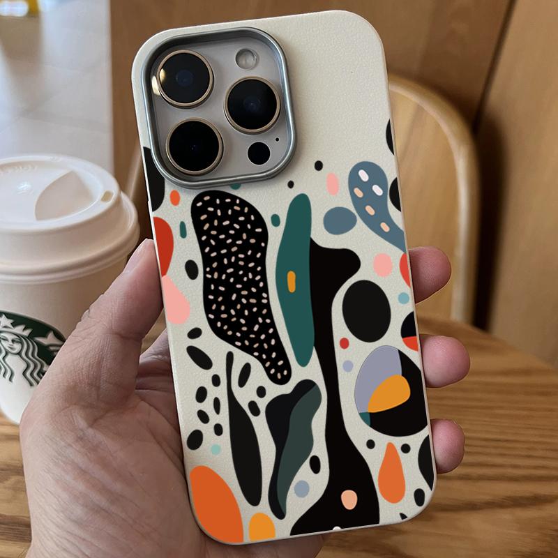Abstract Color-Shaped Lichee Texture Case For Samsung Galaxy S26 Ultra S25 S24 S21 S22 Plus S23 FE A57 A56 A37 A35 A55 A54 Cover