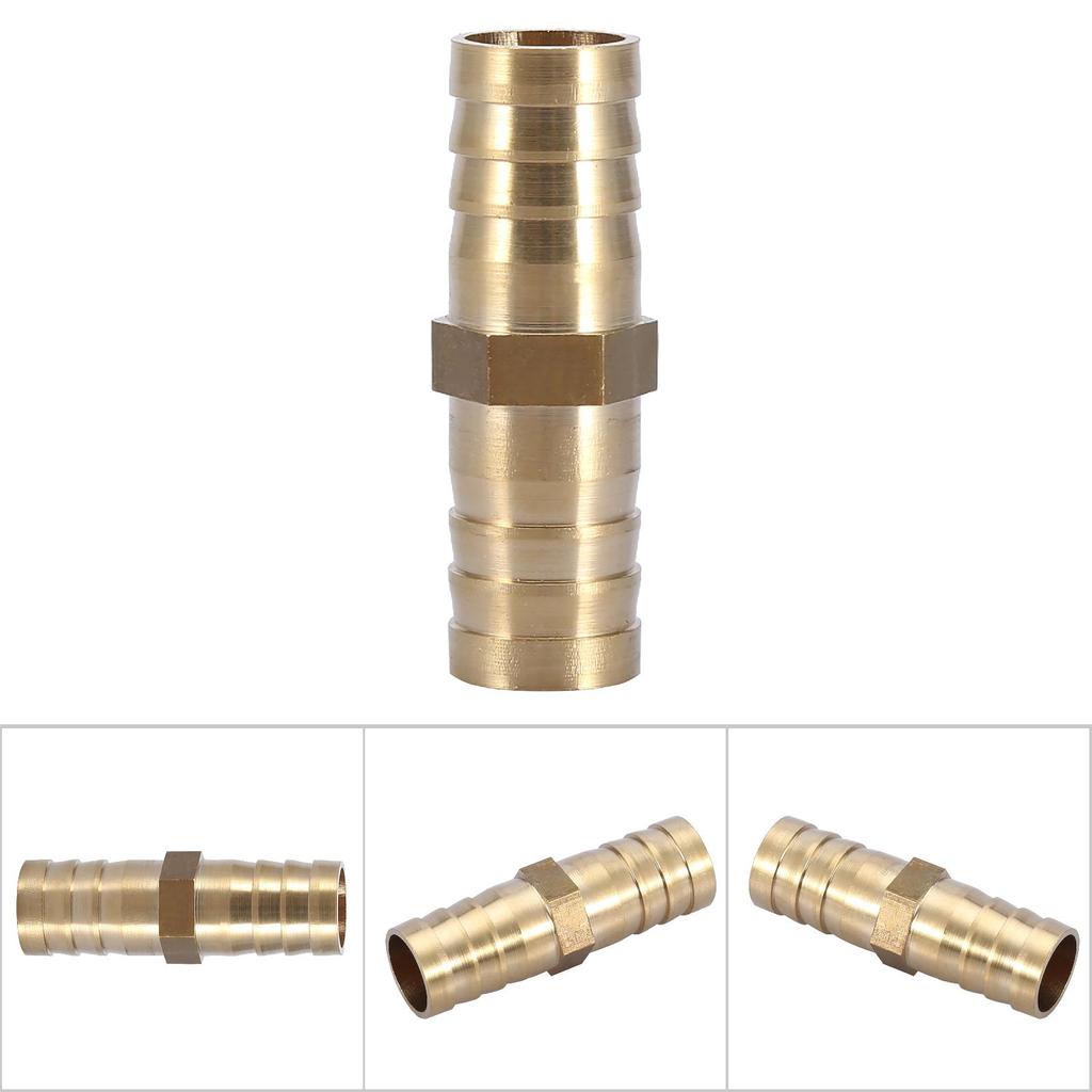 Conector de țeavă drept cu 2 căi, cu ghimpat din alamă, fiting de joncțiune 681012141620 mm