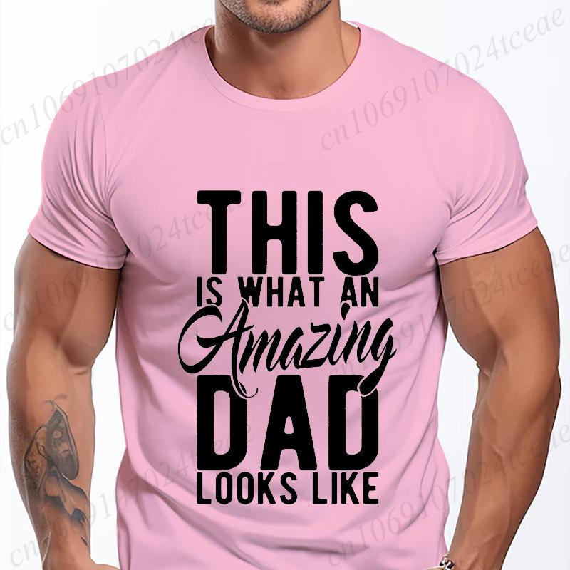 Mens Street T Shirt Best Dad Ever for Amazing Dad Funny Fathers Day Tees Summer Classic Men's T-shirt Street Oversized Clothing