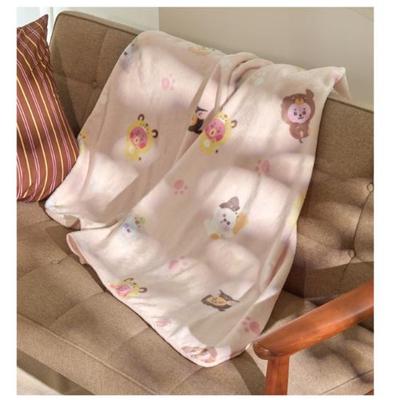 BT21 BABY „Nadýněnější“ Mikrovláknová deka na klín 100×70 cm – Měkký K-Pop školní a kancelářský přehoz