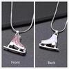Teamer Colorful Ice Skate with Zircon Pendant Necklace for Women Girls Snake Chain Choker Winter Valentine Jewelry Wholesale