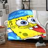 1pc Spongebob Squarepants Adventure Flannel Blanket,Ultra Soft Warm Plush Throw for Home Bedroom Bed Sofa Cover Camping Picnic Gift Y7243