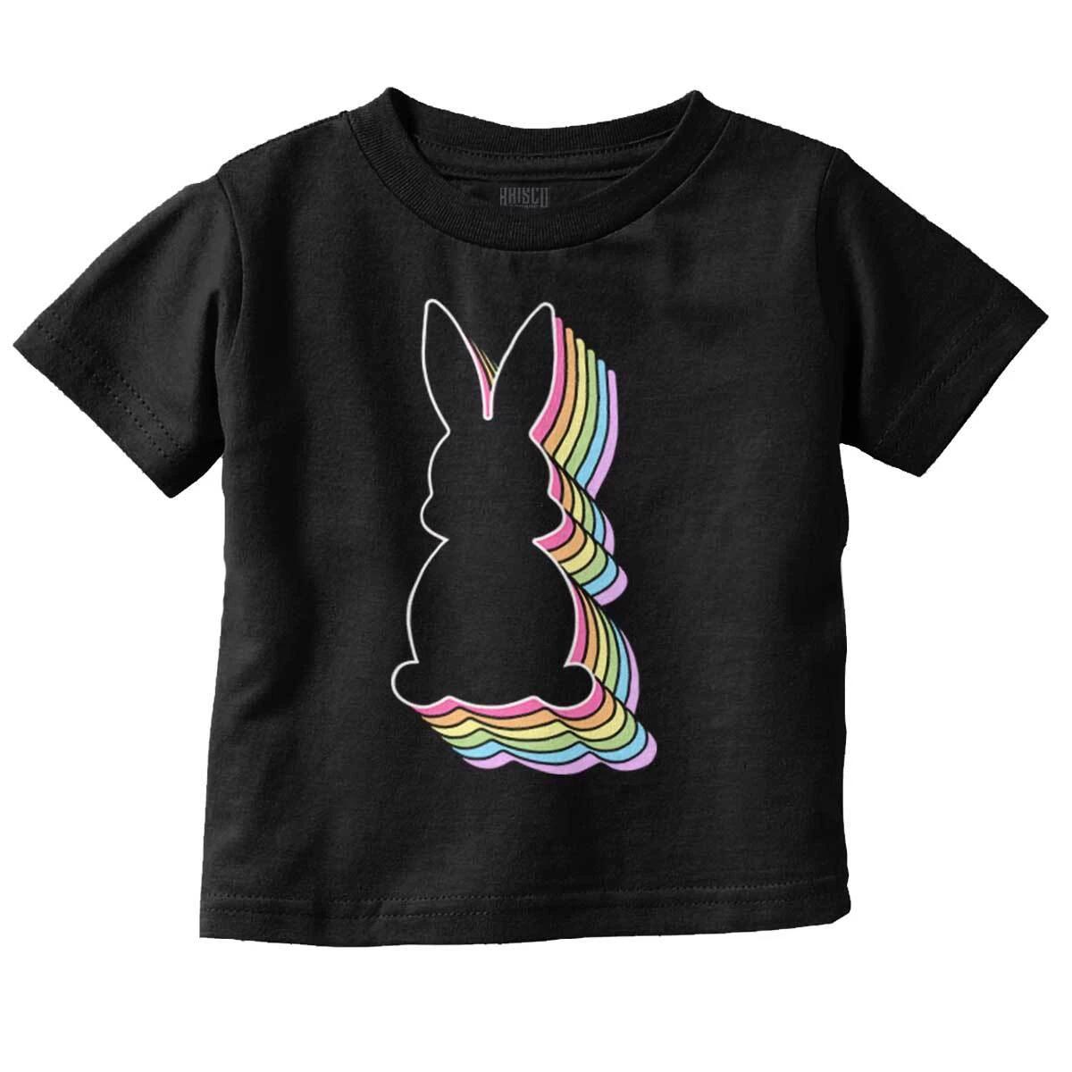 Cute Colorful Easter Bunny Spring Rainbow Toddler Boy Girl Youth T Shirt Tee XXXXL