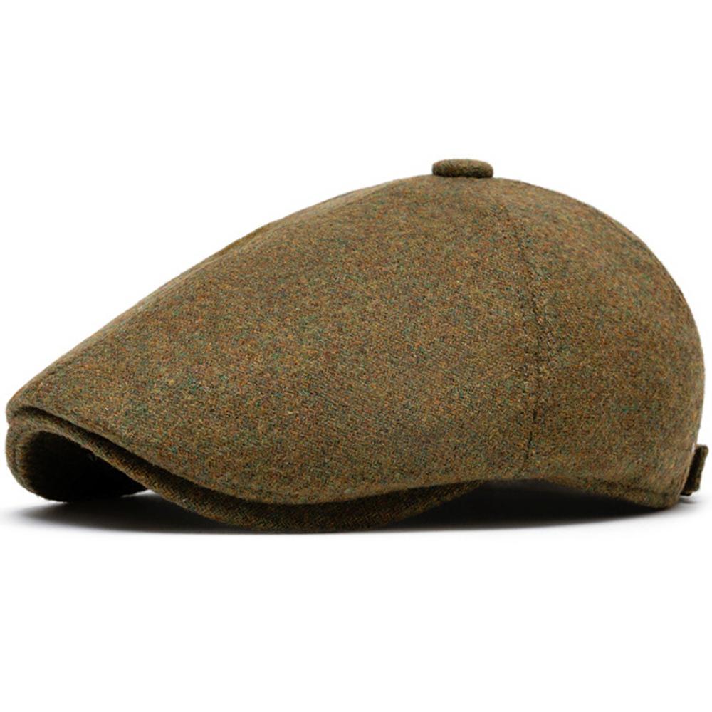 

HT4975 Berets Autumn Winter Wool Hats for Men Women Artist Painter Beret Hat Adjustable Flat Cap Male Female Octagonal Beret Cap 55-60cm Adjustable світлого кольору хакі