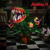 Deli II Crocodile Plant Flower Building Blocks, featuring 4 opening mouths, terrifying store cannibalistic brick toy, children's Halloween gift