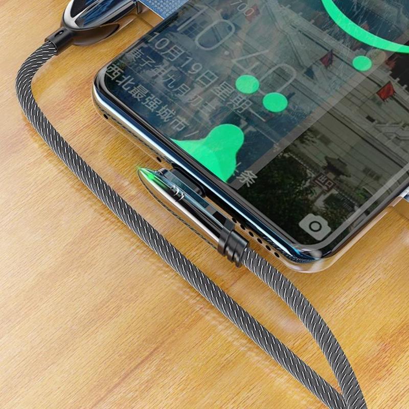 USB Type C Charging Cable 120W 6A Fast Speed Data Sync Cable Flexible Braided for Mobile Devices Data line