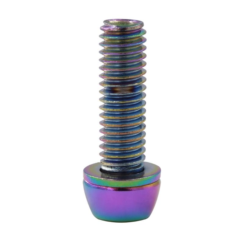 Skrutky na riadidlá bicykla Farebná oceľ M5/6x20MM MTB bicykel Riadidlá Predstavec Podložky Skrutky V Skrutky