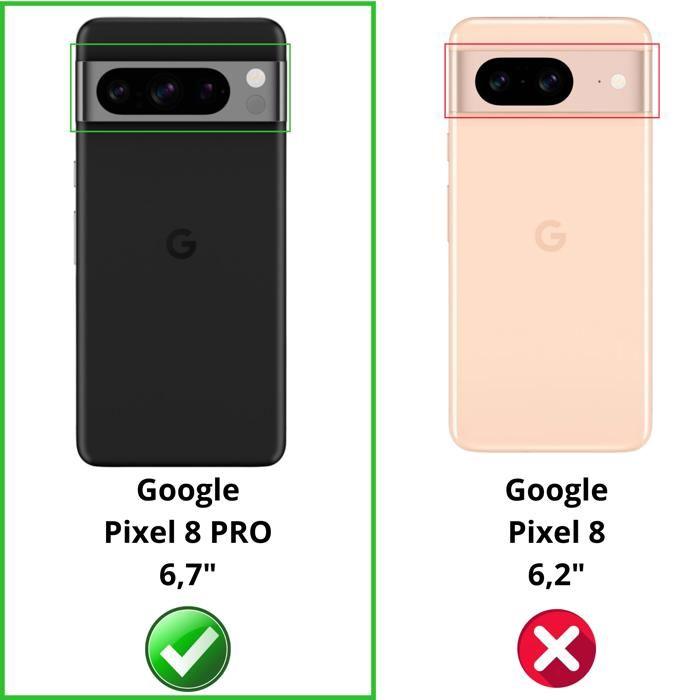 Case and Neck Strap for Google Pixel 8 Pro - Transparent Soft TPU Adjustable Black Cord Phonillico®