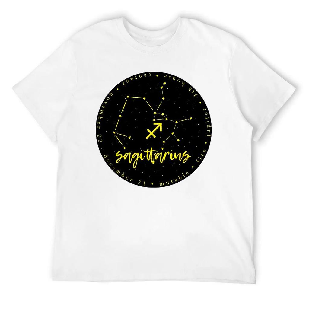 Sagittarius Twelve Constellation (12) Top Tee Casual Graphic T-shirt Round Neck Sports Joke Leisure USA Size