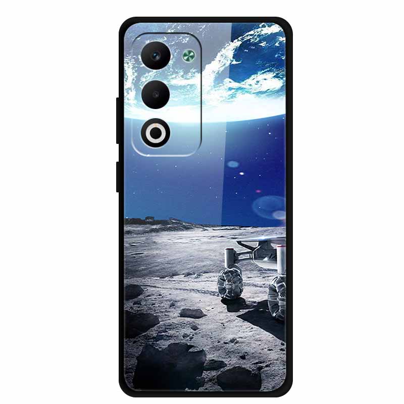Glass Back Cover For Oppo A5 5G 2025 Phone Case 6.67" Hard Tempered Glass Case For Oppo A5i Pro 4G Case A5iPro Soft Bumper Shell