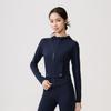 Lu Chuan Slim Fit Hooded Yoga Jacket with Waistband Pocket and Zipper.