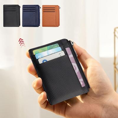 Funda para Tarjetas de PU Gran capacidad ultrafina exquisita simple tarjetero múltiple monedero para tarjetas de identificación tarjetas de crédito