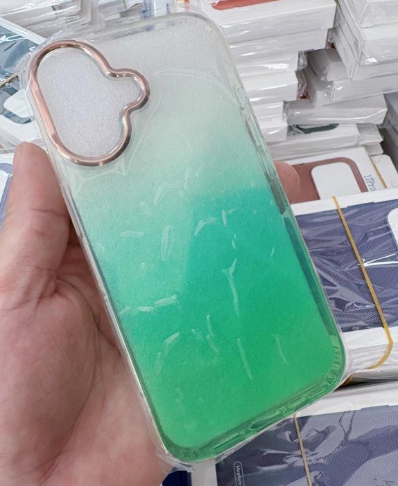 iPhone 16 Pro Max Gradient Glitter Drop-Proof Case with Electroplated Lens Ring iPhone 17 Pro
