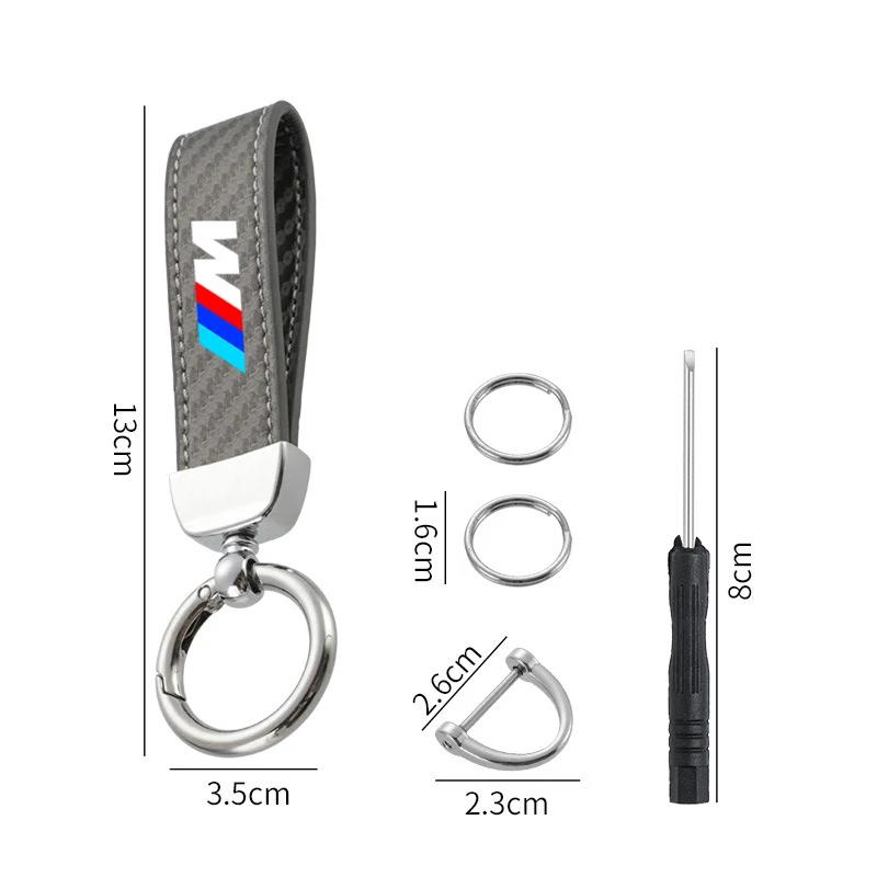 

2025 Carbon fiber Car LOGO Keychain Key Rings Decoration Keyring Pendant For BMW M X1 X2 X3 X5 X6 E46 E39 E90 E36E60 E34 E30