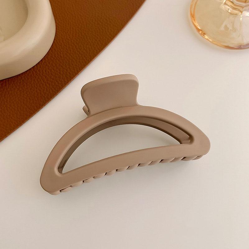 Kvinnlig Elegant Brun Beige Blomma Geometrisk Hårklo Dam Temperament Solid Hårklämma Tandad Hårnål Mode Håraccessoarer