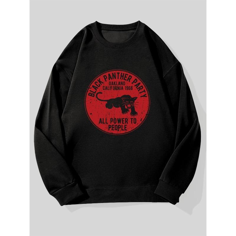 Men'S Leopard Print Casual Crew Neck Sweatshirt