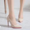 2025 New Women's High Heels Red Sole Pointed Toe Stiletto Heels Classic Style Wedding Dinner Complete Colors Shallow Top Shoes