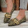 Pointed Flat-soled Single Shoes Large Size Fashion Fly-woven One-pedal Casual Women's Shoes