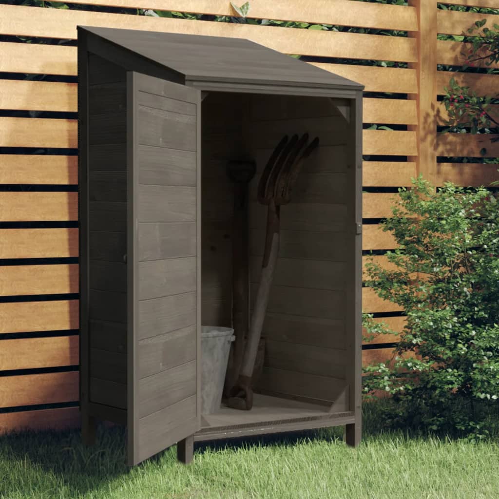Vidaxl Gartenhaus, Anthrazit, 55X52X112 Cm, Massives Tannenholz