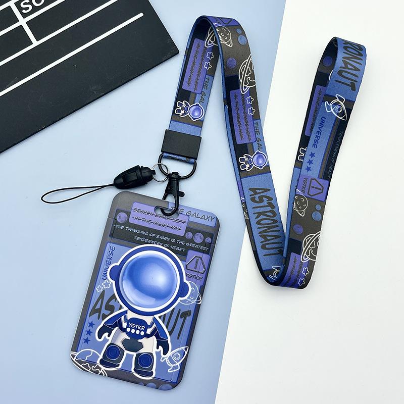 Cute ID Card Holder Lovely Cartoon Bear Sheep Bunny Badge Reel