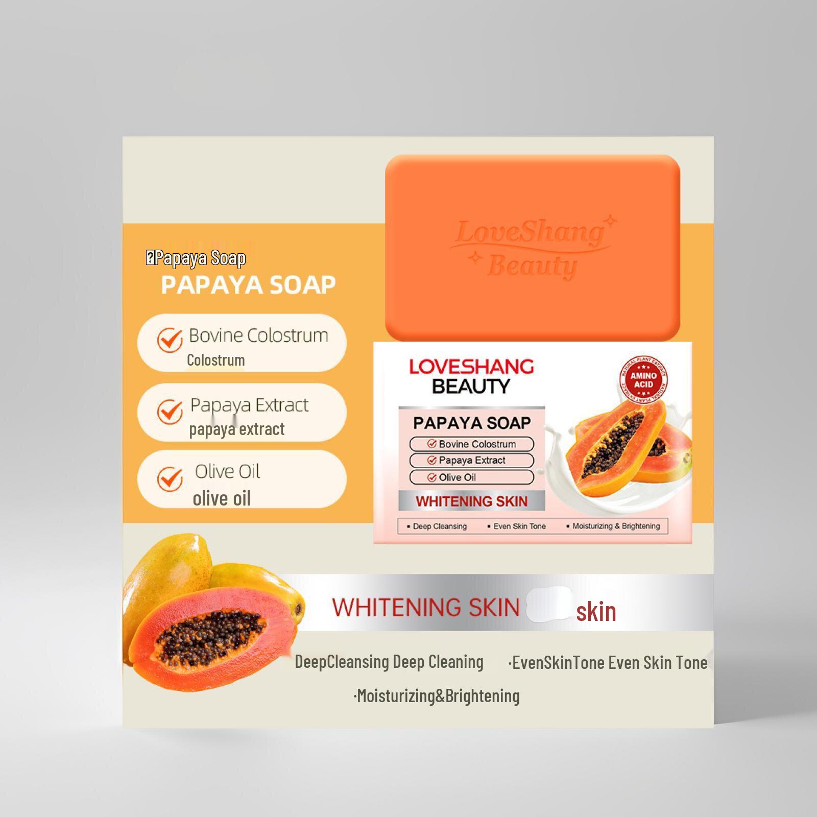Papaya Snail Scented Lemon Soap: Refreshing Oil Control Face & Body Wash