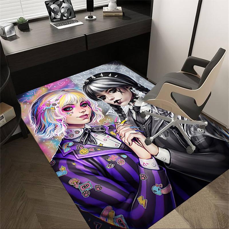 

1PC Gothic Punk Extra Large Non Slip Floor carpet, Office, family, bedroom Large Area Rug Indoor Rugs, Vibrant Colors 60cm by 90cm