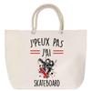 Sac De Plage Anse Corde Skateboard Astronaute J'peux Pas Humour Passion Cadeau Anniversaire Noël | Grand Sac De Transport &amp; Sport