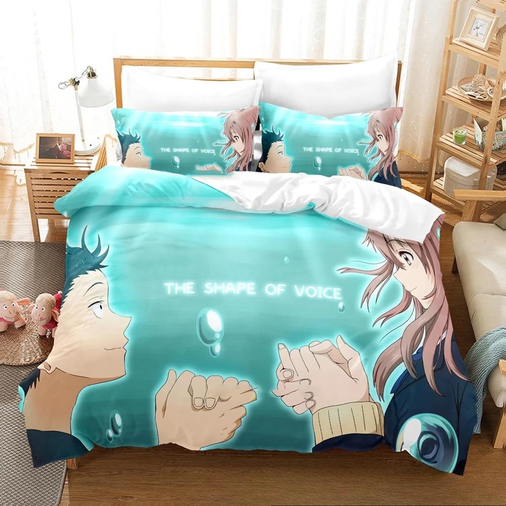 Comfortable Anime Print Duvet Cover Set With Duvet Cover And Pillowcases King Queen Twin Sizes For Boys Girls And Kids