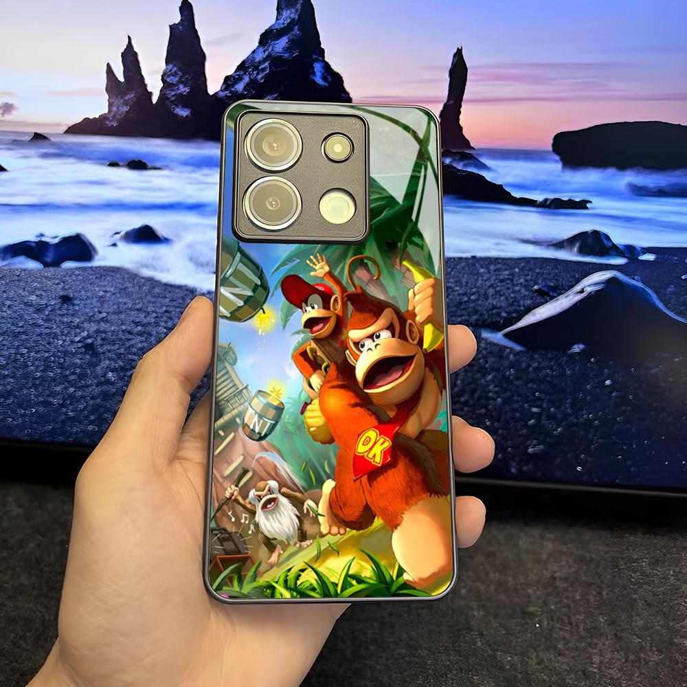 Game Donkey Kong Phone Case for Xiaomi 14 13 12 11 13t 12t 11t POCO M6 M5 X6 X5 F6 F5 Ultra Pro Lite 5G Glass Cover