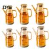Glass Oil Dispenser Bottle with Drip-Free Spout 600/800/1000ml Large Capacity Oil Pot for Vinegar Soy Sauce Food-Grade Kitchen Gadgets