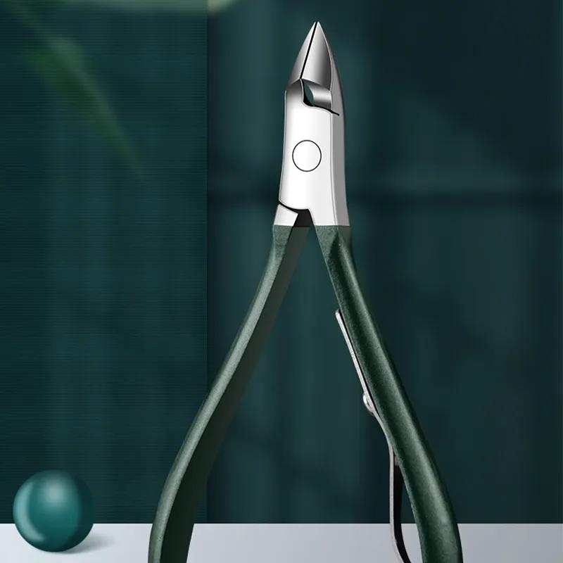 Stainless Steel Nail Clippers Set Grooming Tools Set With Portable Case Manicure Art Tool Green Nails Cut