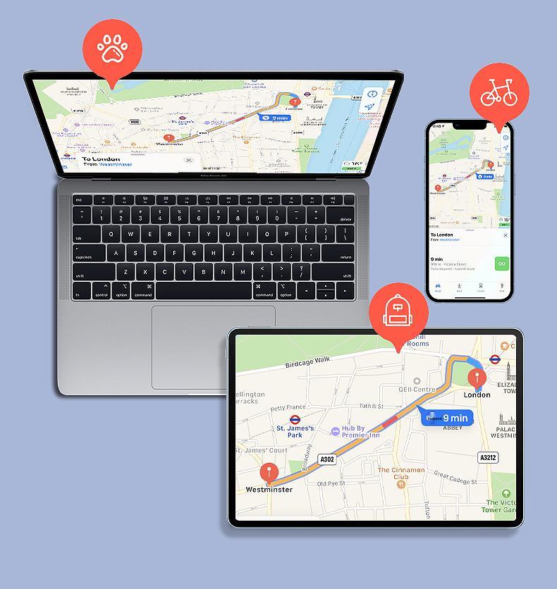 FindMy Keychain Compatible Anti-Lost Locator Adapter - Mini IP Locator