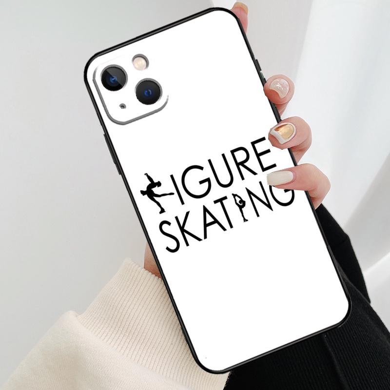 Figure Skating Ice Skating Phone Case For iPhone 13 Pro Max 16 15 11 12 14 Pro Max mini XR 15 16 Plus 16e Cover Coque
