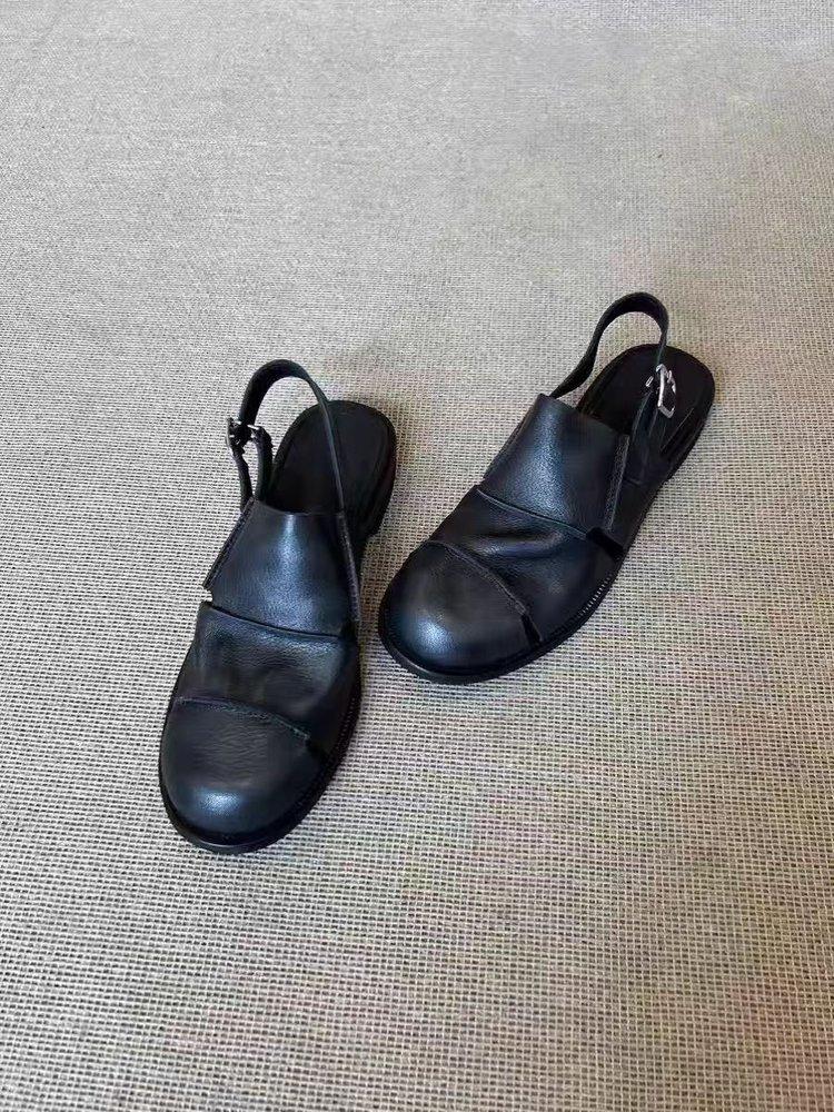 

Not tired feet! Baotou sandals women s new summer 2025 wear high-end soft-soled retro Roman shoes 35 чёрный