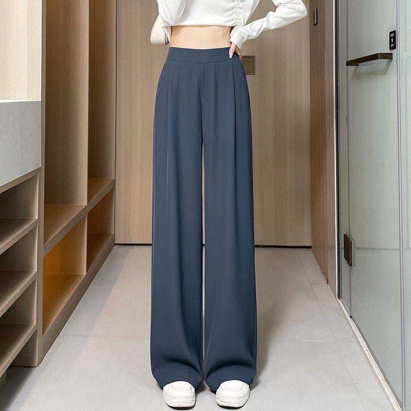 2026 Women's High-Waisted Spring Wide-Leg Suit Pants - Flattering, Casual, Loose, Straight-Leg