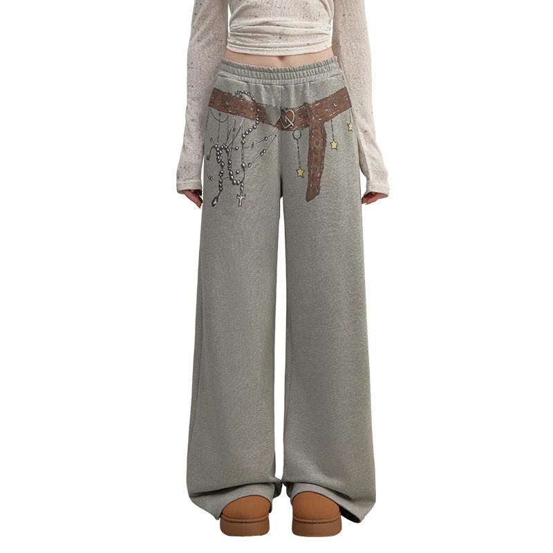 

UNIFREE Women s Hand-Painted Graffiti Print Sweatpants L